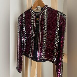 Sequin Silk Jacket 1970s